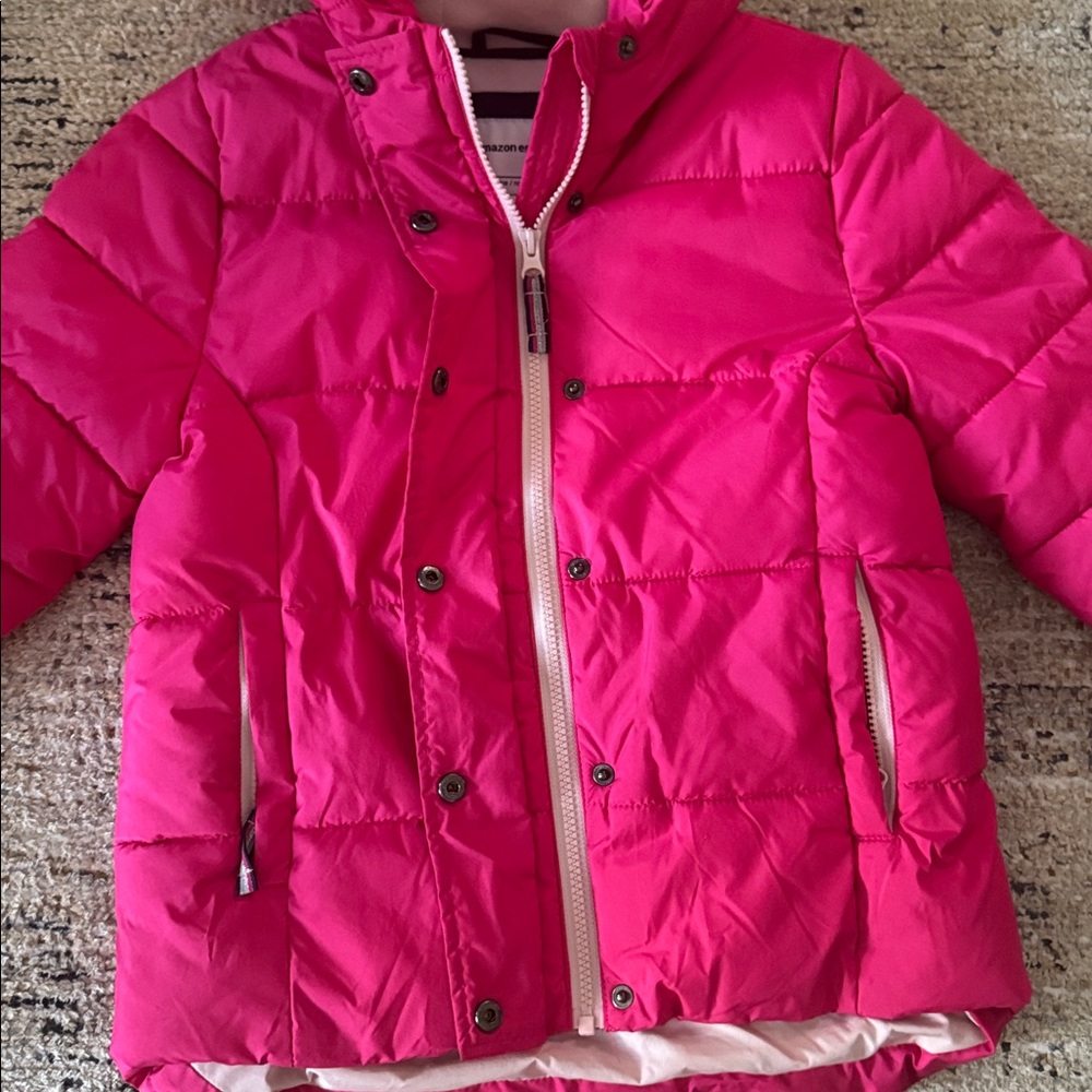 Amazon Essentials Hot Pink Girls Winter Coat size M - Picture 3 of 10